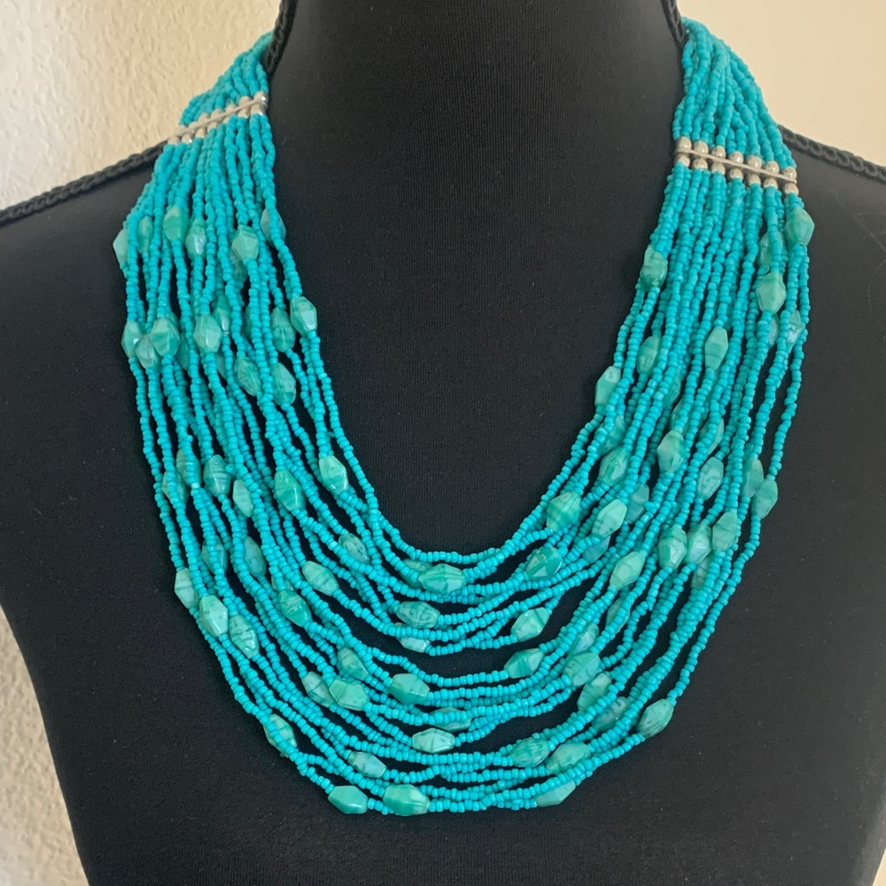 NWT Macy's Turquoise Multi-Strand Necklace.